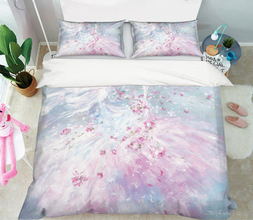 3D Petals Pink Skirt 2057 Debi Coules Bedding Bed Pillowcases Quilt