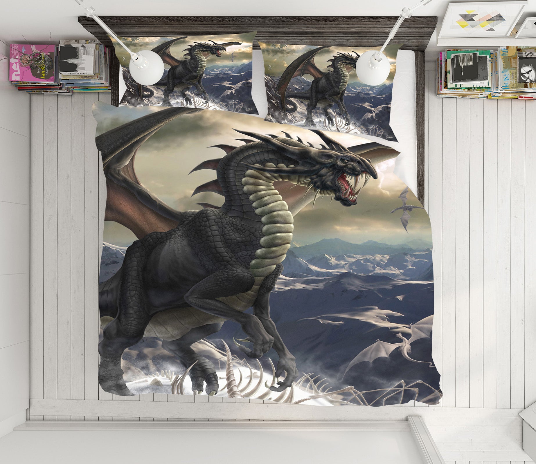 3D Dragon Fly 4063 Tom Wood Bedding Bed Pillowcases Quilt
