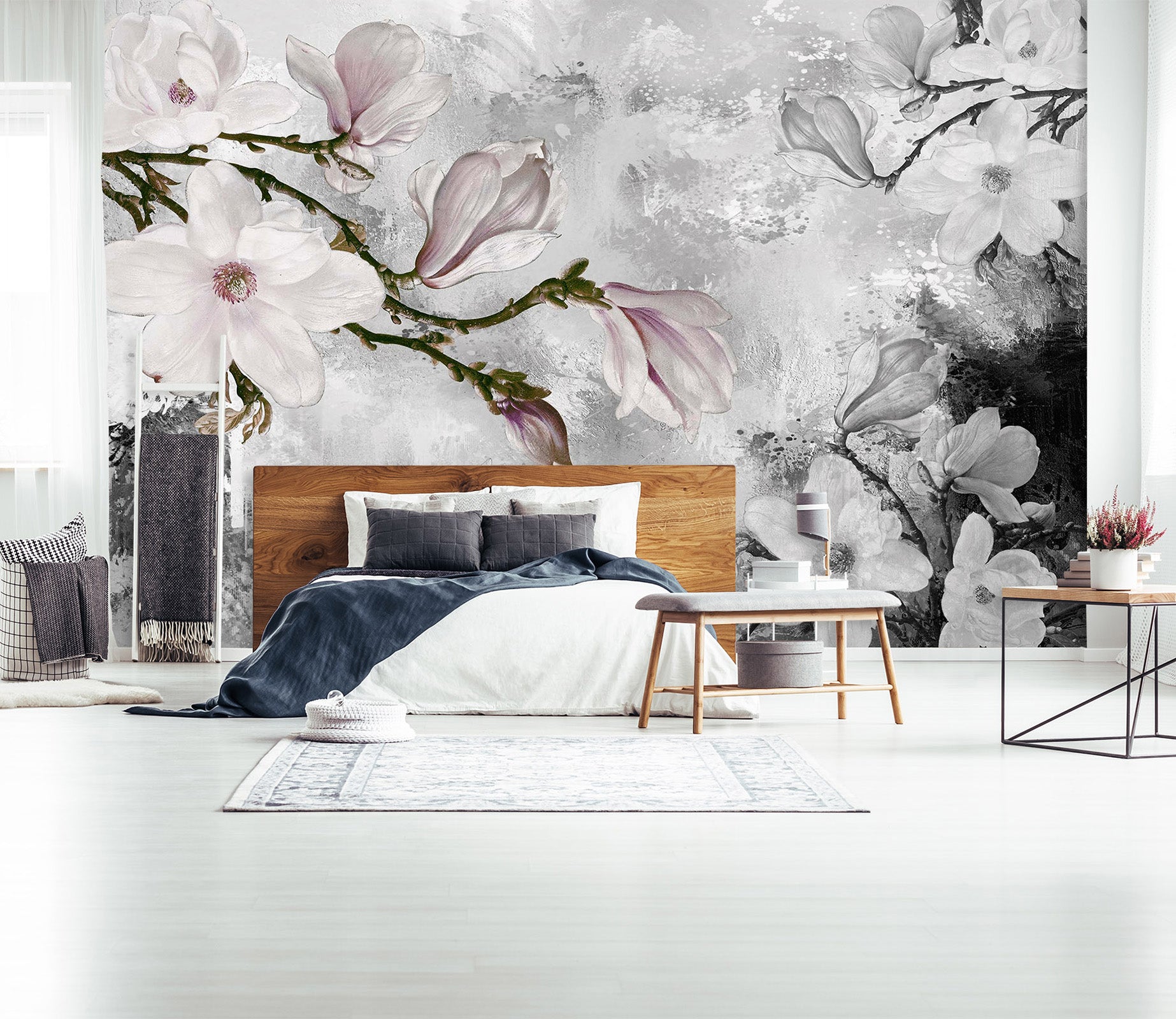 3D White Pear Blossom 1606 Wall Murals