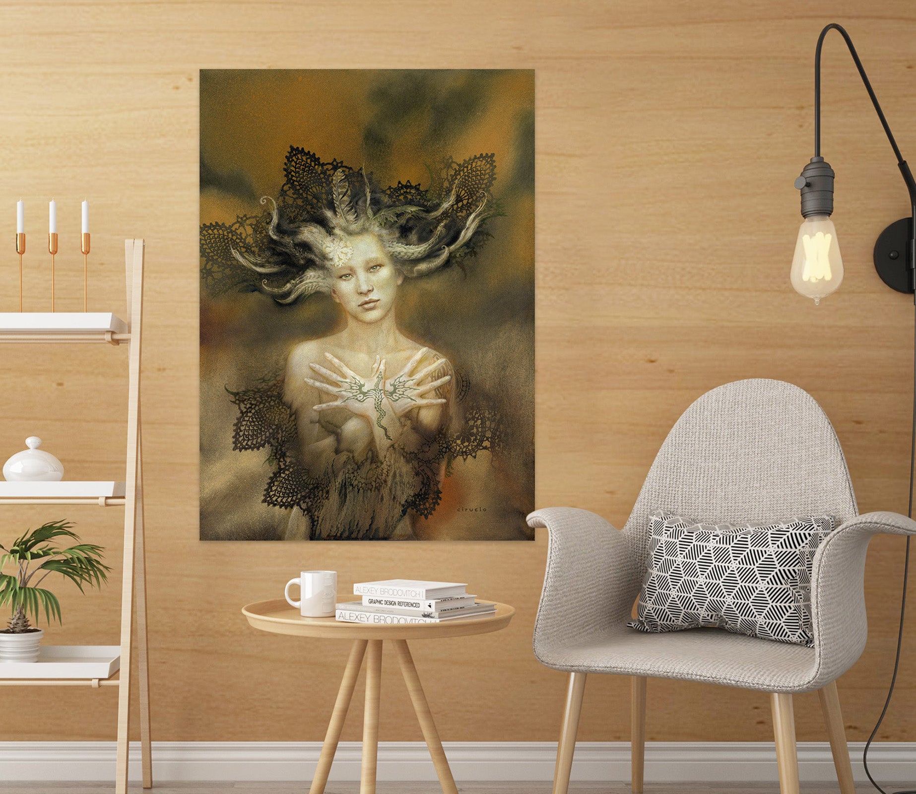 3D Dragon Girl 8134 Ciruelo Wall Sticker