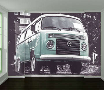 3D Green Van 203 Vehicle Wall Murals