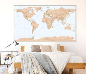 3D Beautiful Land 291 World Map Wall Sticker