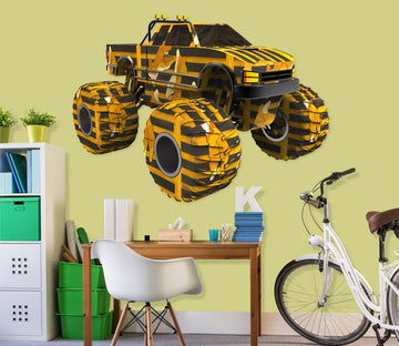 3D Yellow Deformation Car 0012 Vehicles Wallpaper AJ Wallpaper 