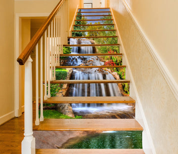 3D Steep Waterfall 046 Stair Risers