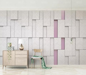 3D White Rectangle WC175 Wall Murals
