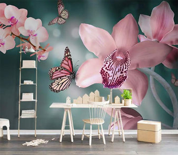 3D Flower Butterfly 263 Wall Murals Wallpaper AJ Wallpaper 2 