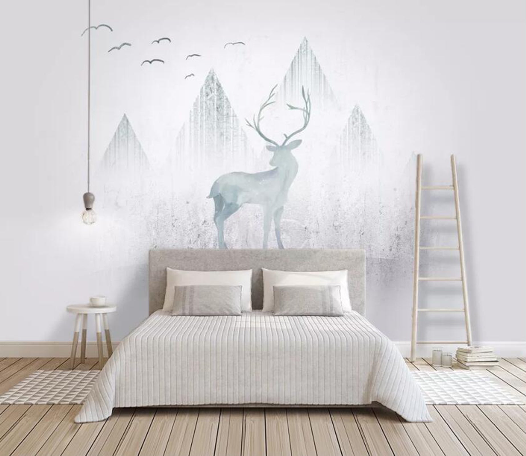 3D Foggy Forest WC41 Wall Murals Wallpaper AJ Wallpaper 2 