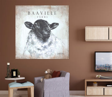 3D Young Sheep 011 Debi Coules Wall Sticker