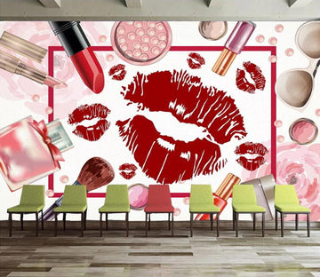 3D Fire Red Lips WC28 Wall Murals Wallpaper AJ Wallpaper 2 