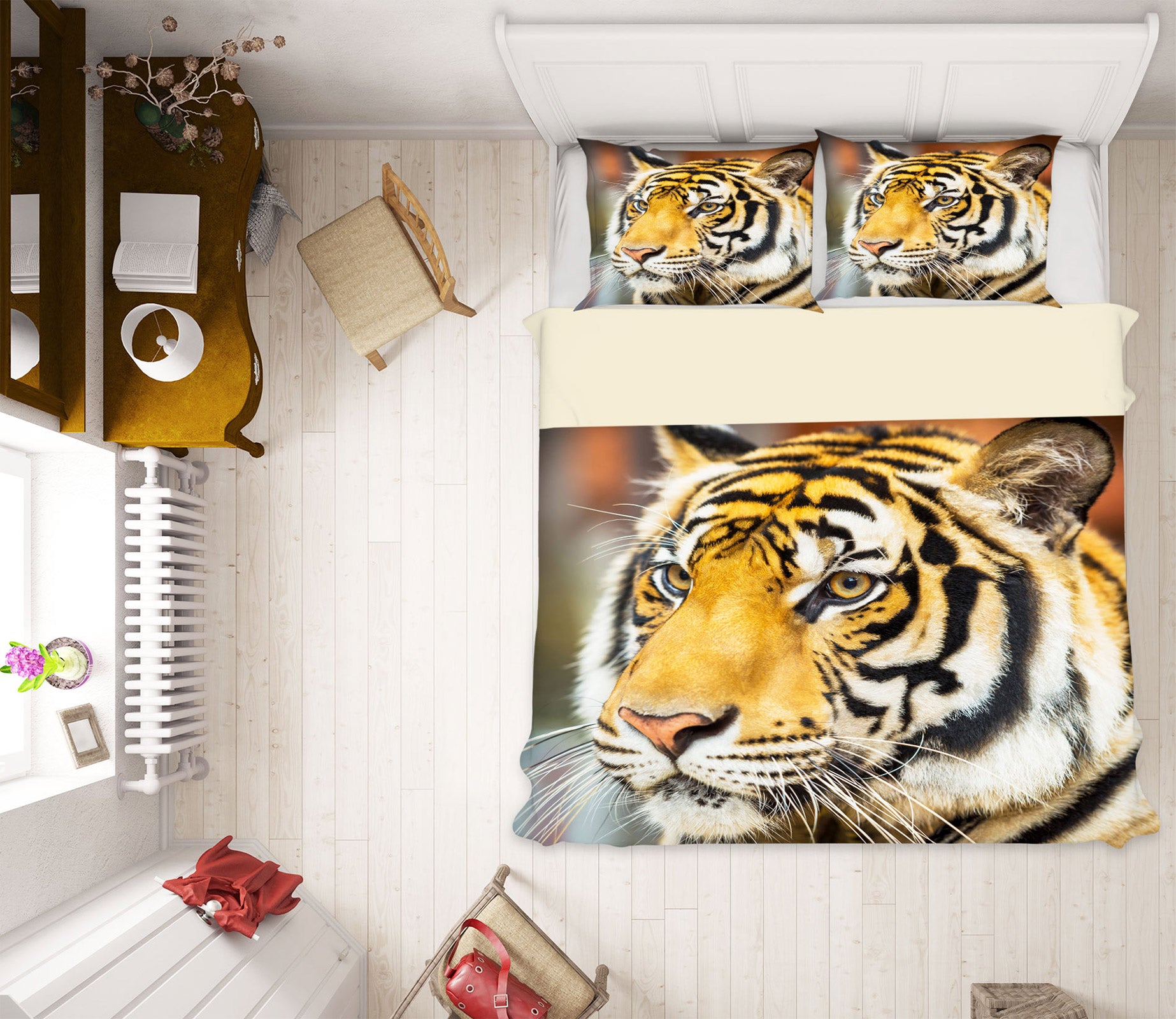 3D Tiger 72027 Bed Pillowcases Quilt