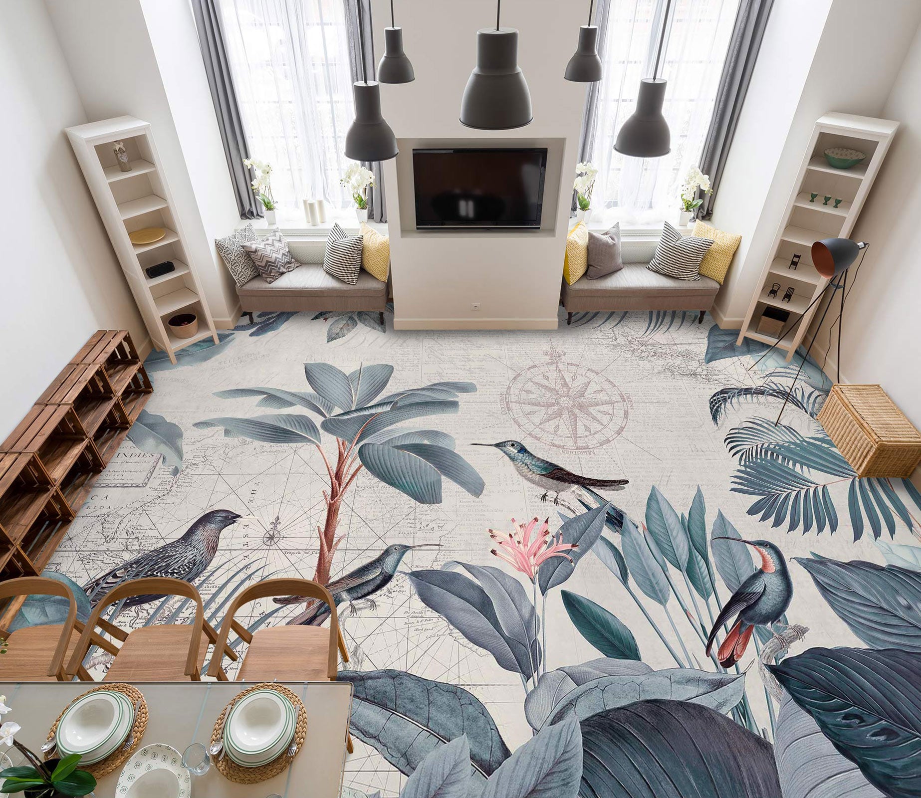 3D Bird Grove 10048 Andrea Haase Floor Mural  Wallpaper Murals Self-Adhesive Removable Print Epoxy