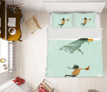 3D Swimming In Water 2118 Showdeer Bedding Bed Pillowcases Quilt