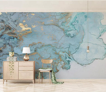 3D Blue Turbulence WC348 Wall Murals