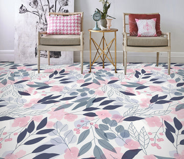3D Light Pink Small Flowers 1281 Floor Mural  Wallpaper Murals Self-Adhesive Removable Print Epoxy