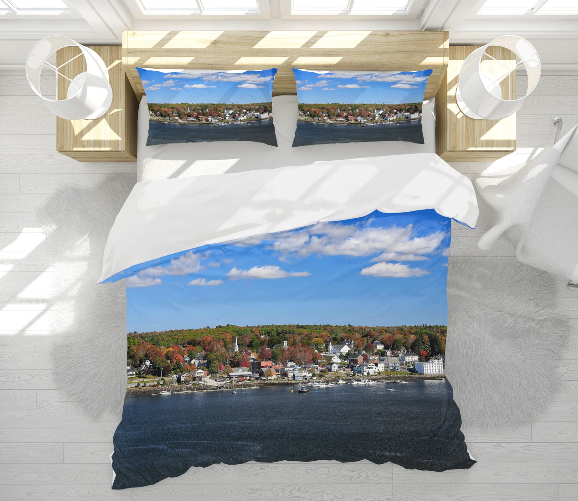 3D Seaside House 62170 Kathy Barefield Bedding Bed Pillowcases Quilt