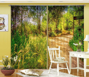 3D Green Grass Path 5362 Beth Sheridan Curtain Curtains Drapes
