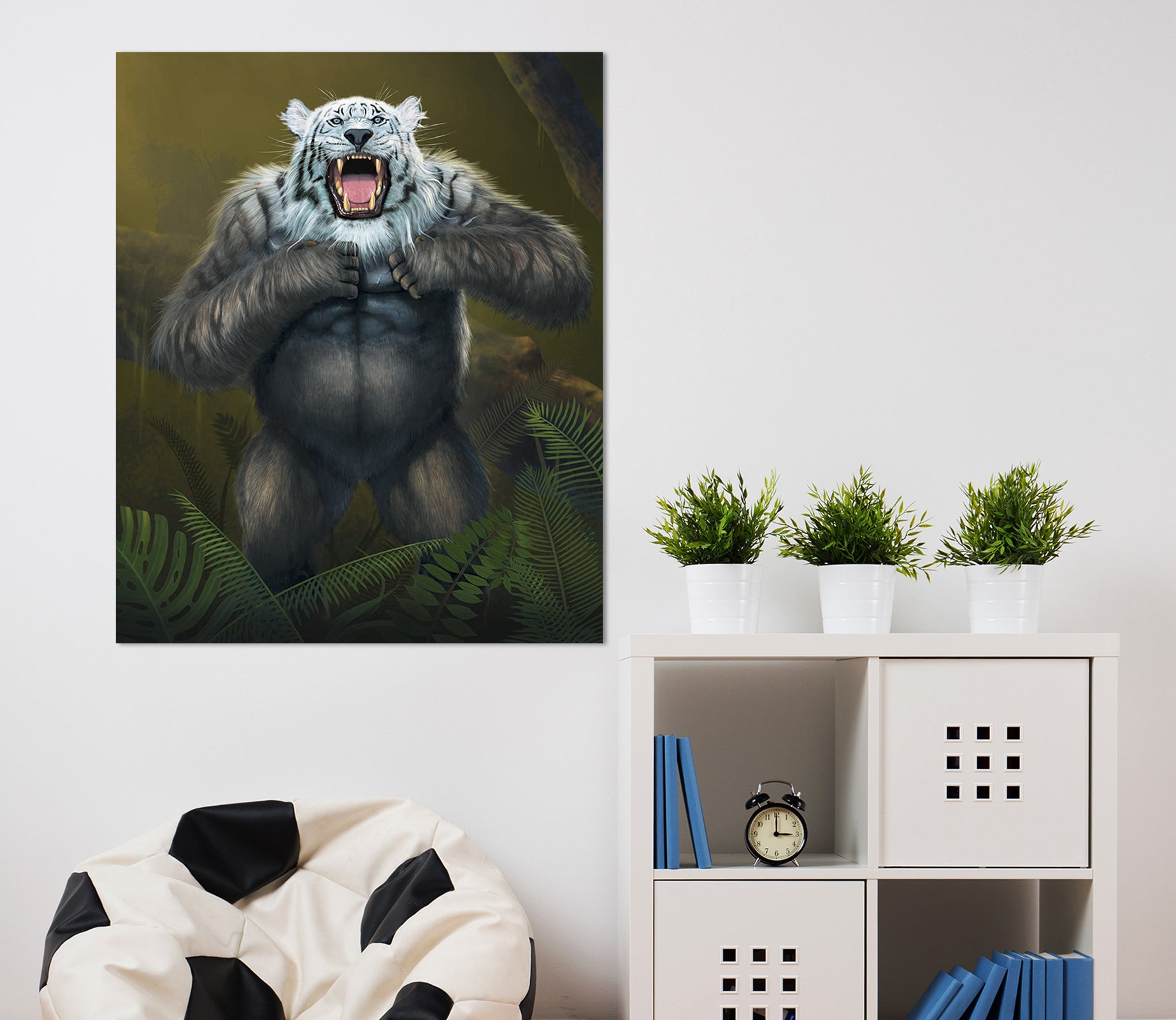 3D Tigerilla White Tiger Version 082 Vincent Hie Wall Sticker