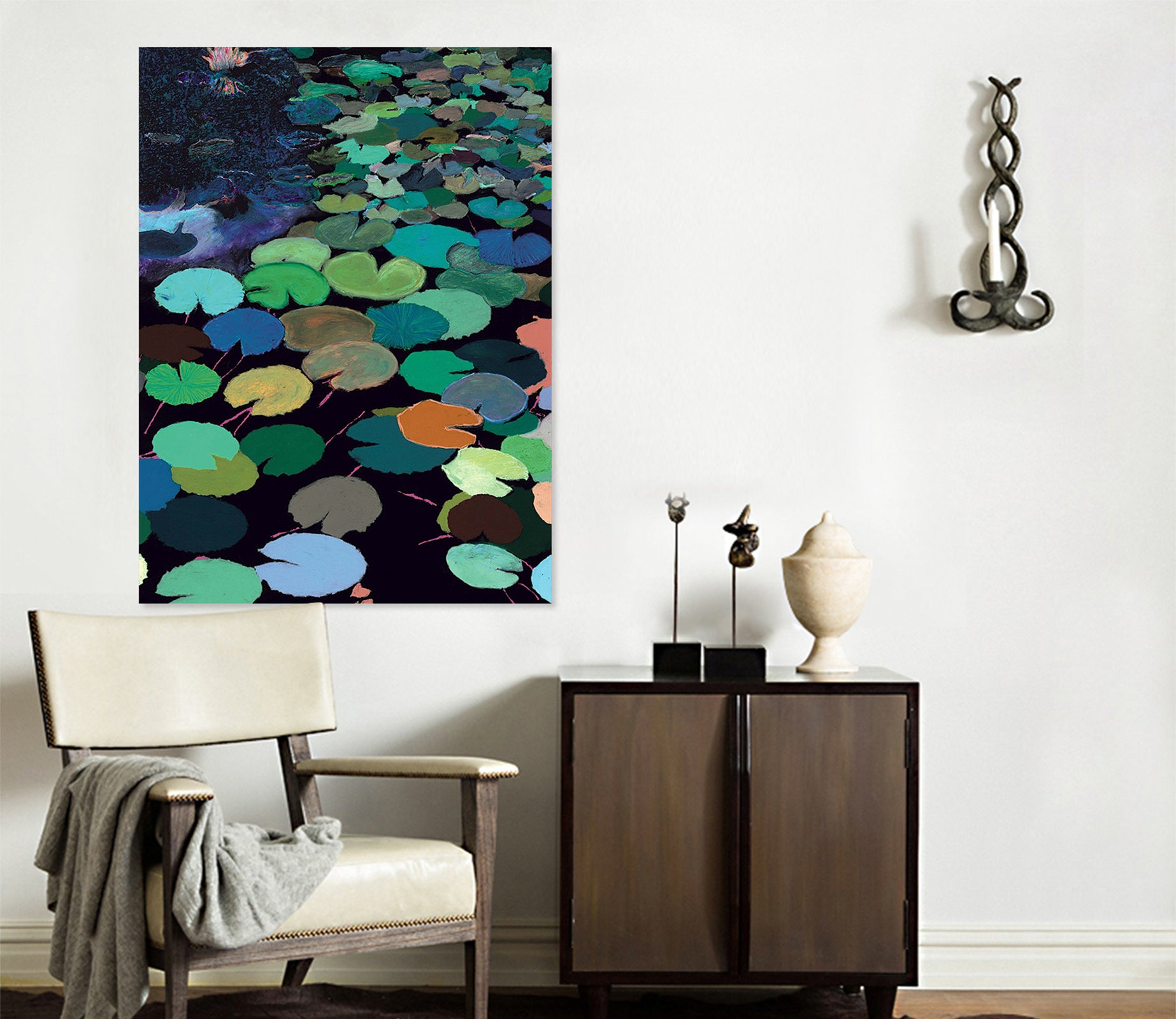 3D Lotus Leaf 280 Allan P. Friedlander Wall Sticker