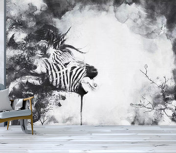 3D Zebra Ink WC360 Wall Murals