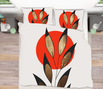 3D Red Sun Leaves 123 Boris Draschoff Bedding Bed Pillowcases Quilt
