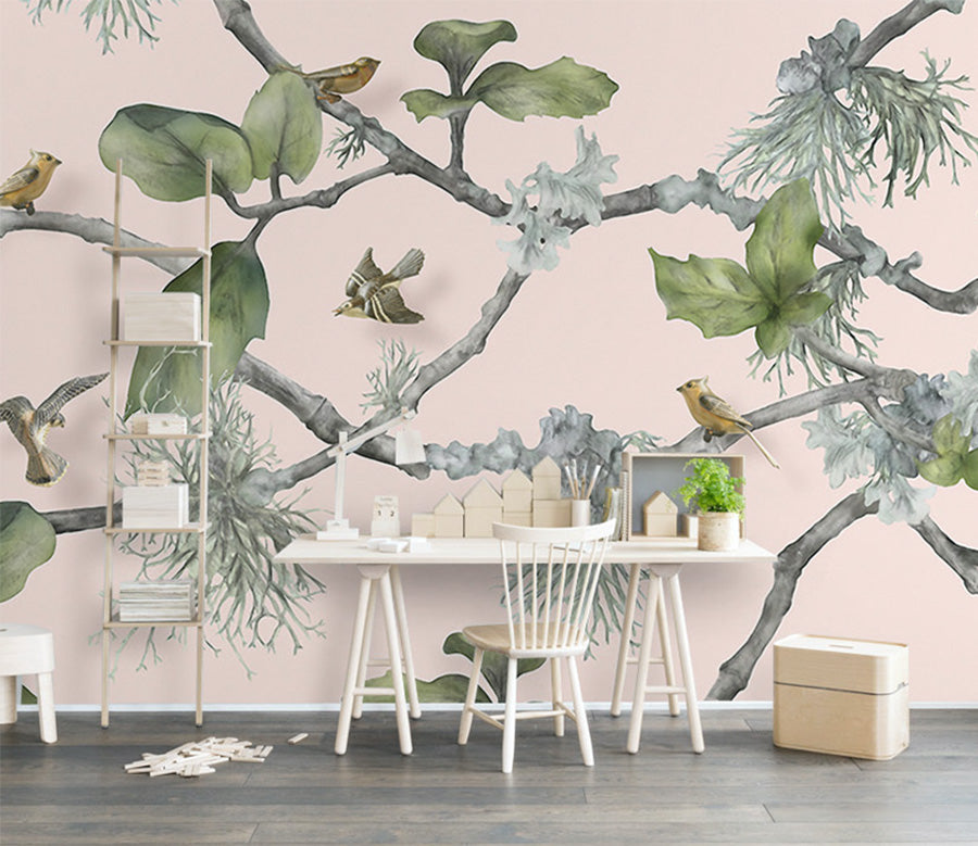 3D Twig Magpie WG008 Wall Murals
