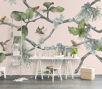 3D Twig Magpie WG008 Wall Murals