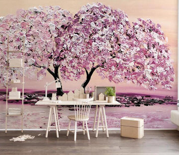 3D Purple Flowers WG48 Wall Murals Wallpaper AJ Wallpaper 2 