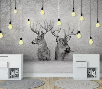 3D Elk Light 481 Wall Murals Wallpaper AJ Wallpaper 2 