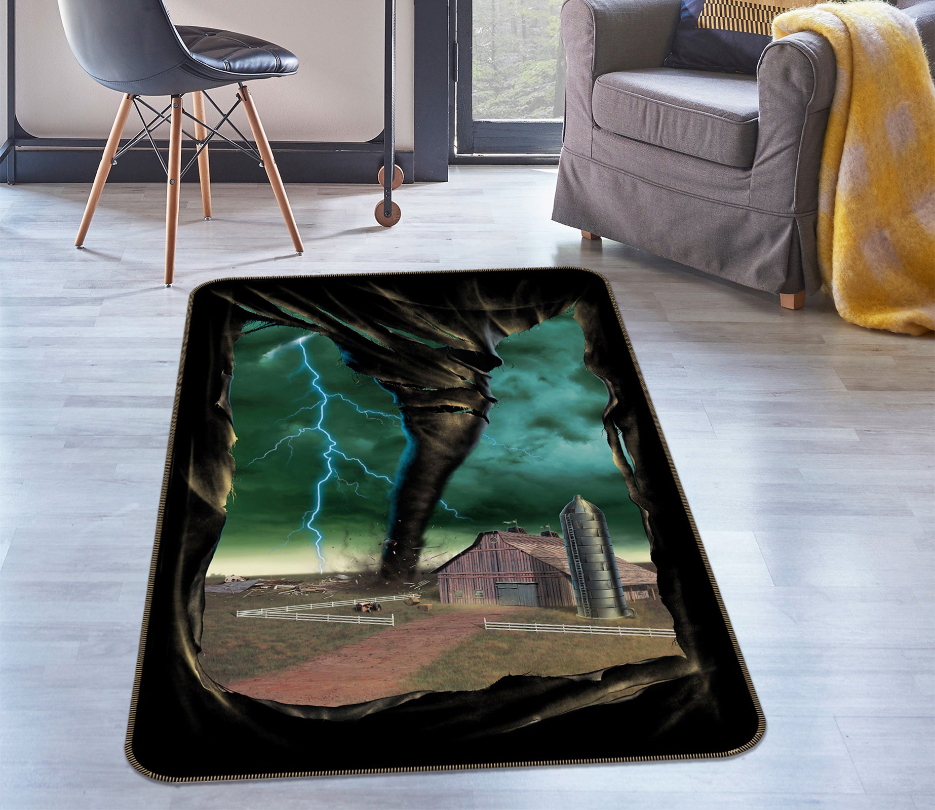 3D Tornado Breakthrough 1078 Vincent Hie Rug Non Slip Rug Mat