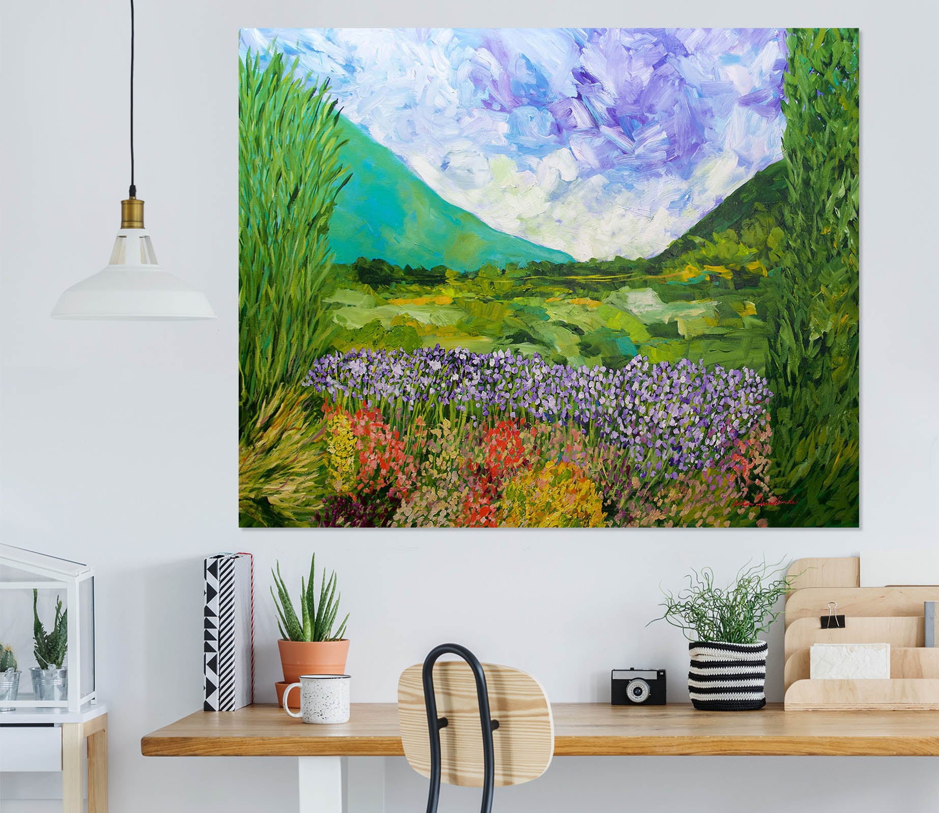 3D Purple Valley 251 Allan P. Friedlander Wall Sticker