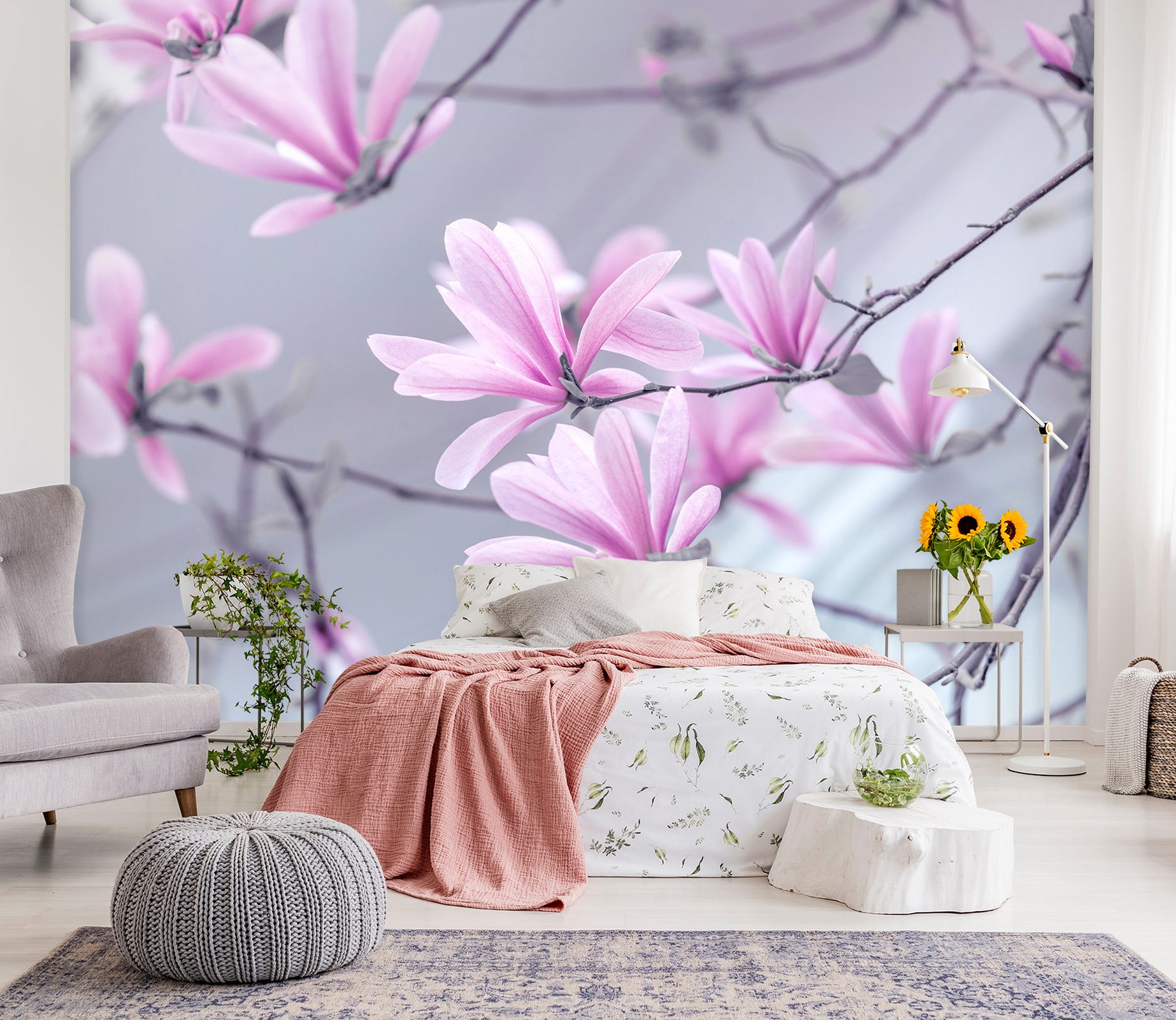 3D Pink Flower 6244 Assaf Frank Wall Mural Wall Murals