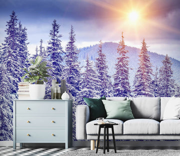 3D Snow Forest 57102 Wall Murals