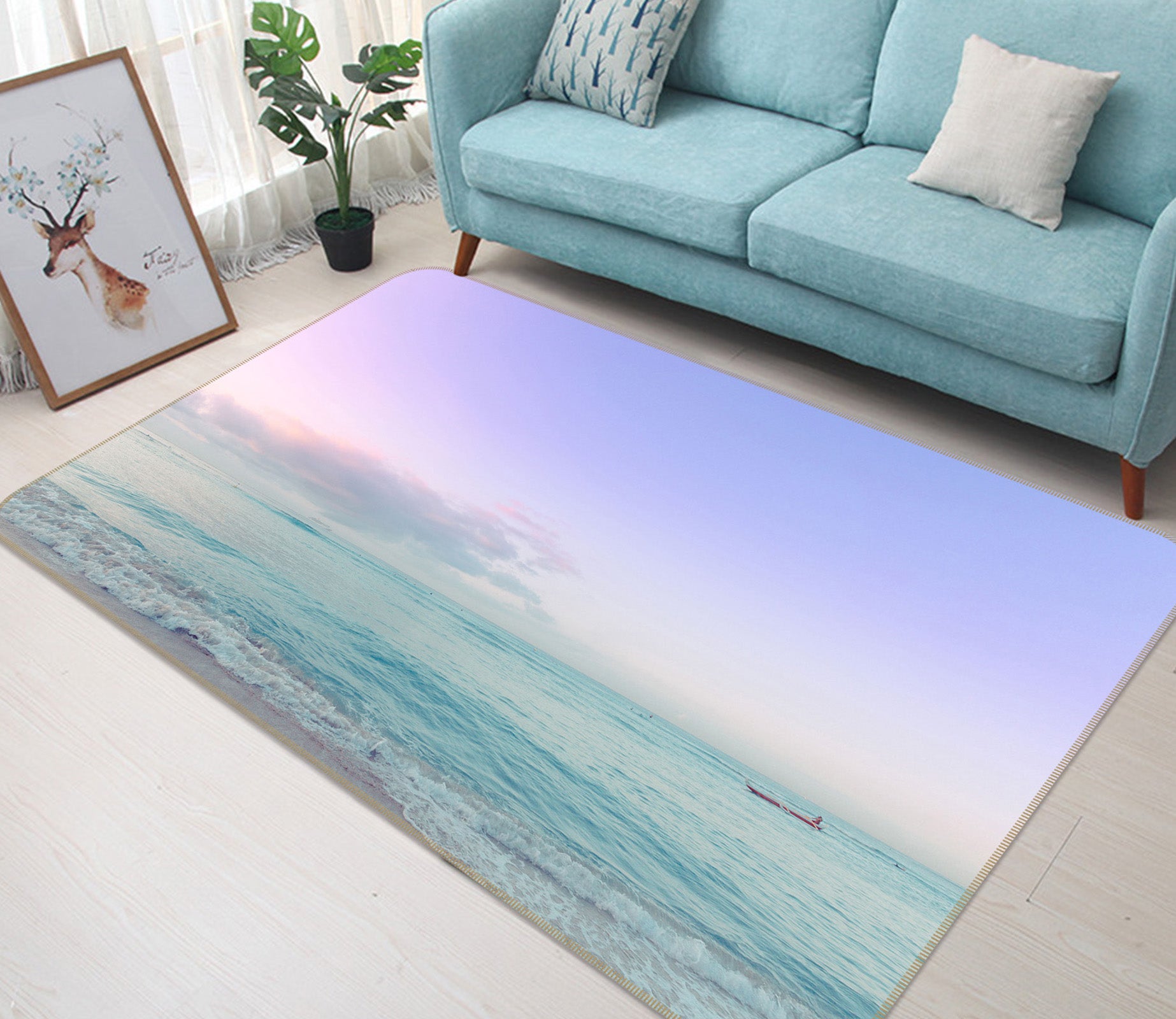 3D Purple Sky 1013 Noirblanc777 Rug Non Slip Rug Mat
