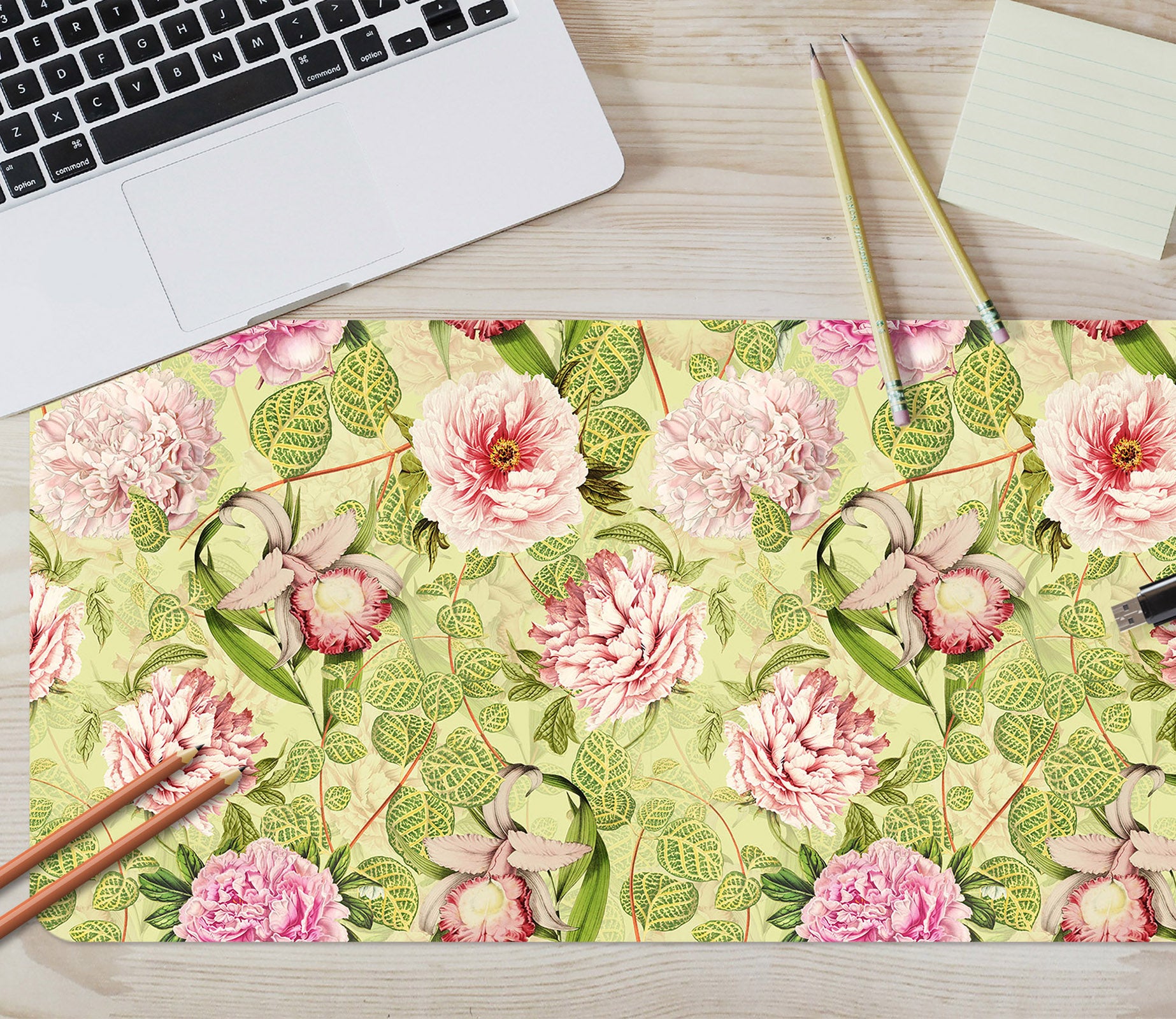 3D Flower Branch Pink 120220 Uta Naumann Desk Mat