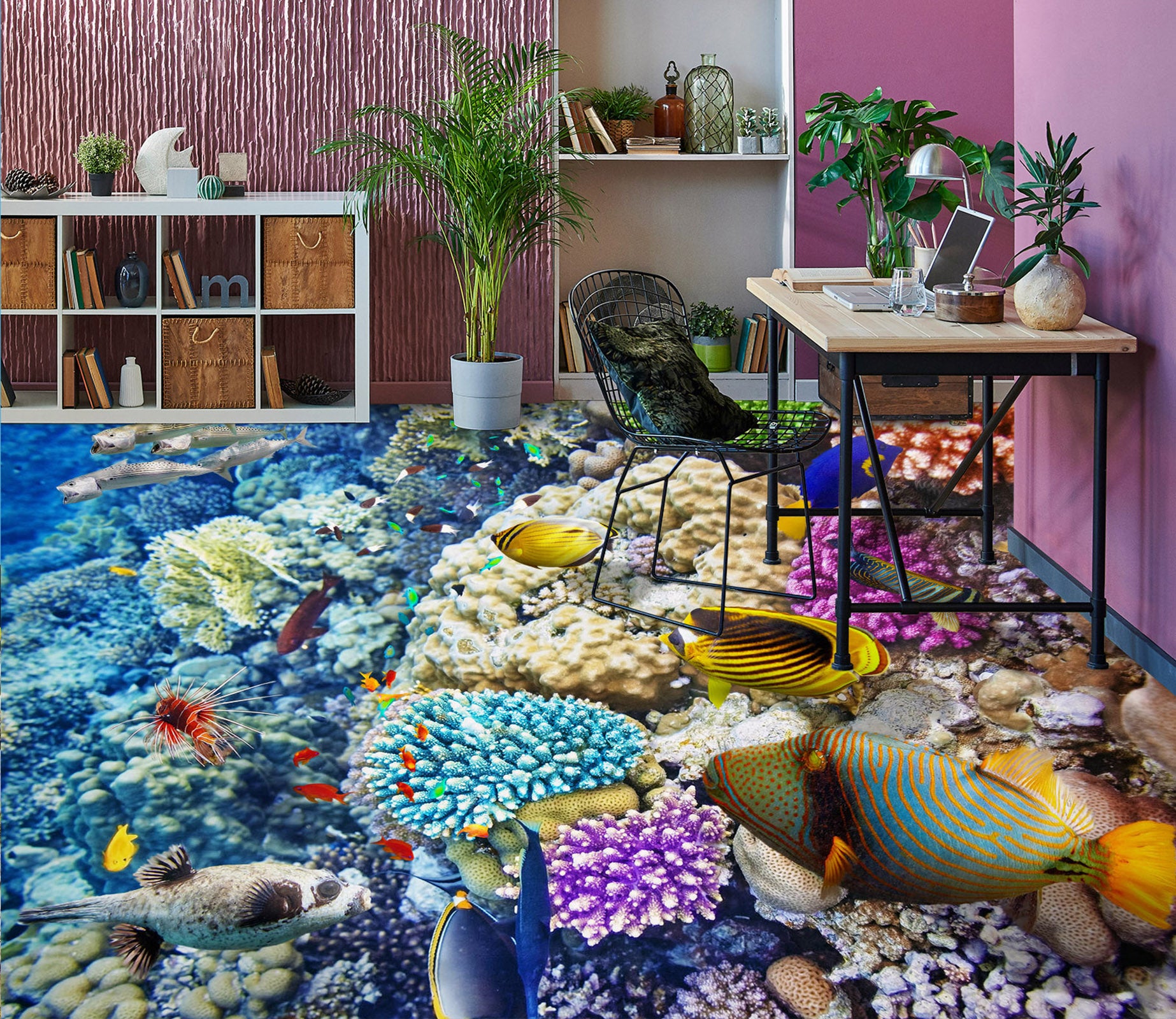 3D Light Blue Coral 708 Floor Mural  Wallpaper Murals Rug & Mat Print Epoxy waterproof bath floor