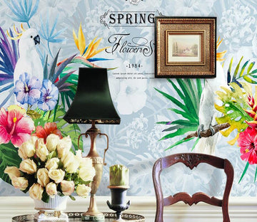 3D White Bird 038 Wall Murals