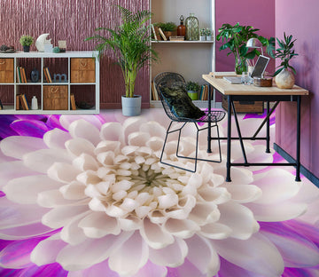 3D White Chrysanthemum 9865 Assaf Frank Floor Mural  Wallpaper Murals Self-Adhesive Removable Print Epoxy