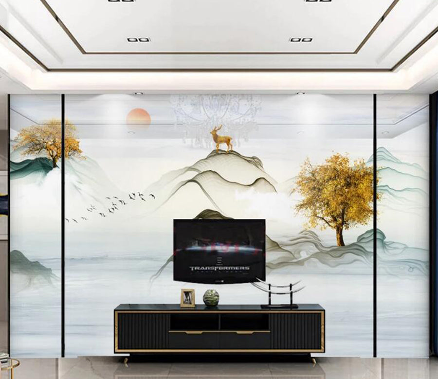 3D Wonderland Mountains 089 Wall Murals