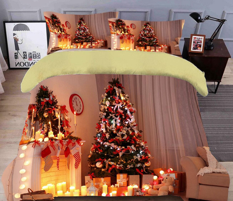 3D Tree 31247 Christmas Quilt Duvet Cover Xmas Bed Pillowcases