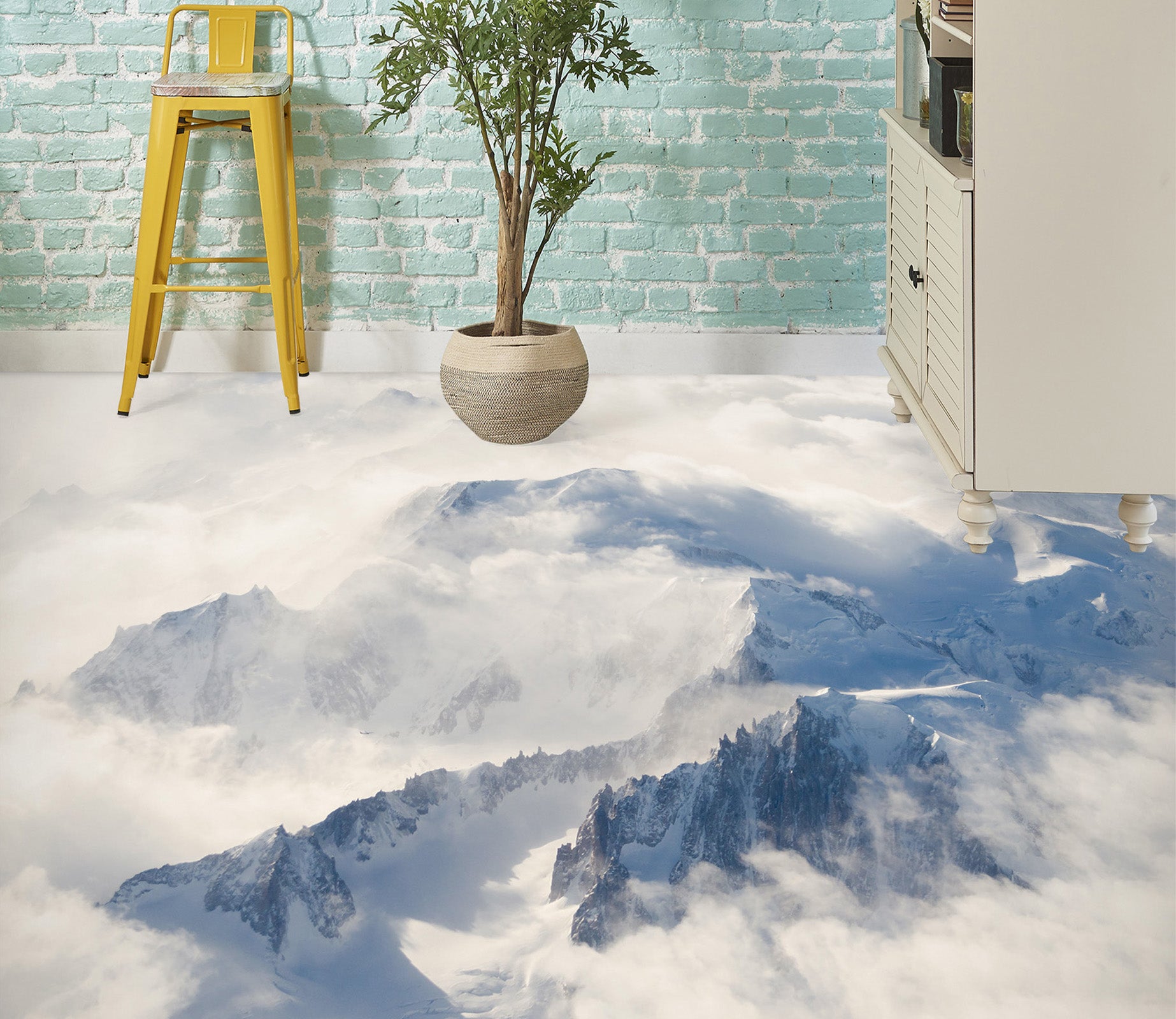 3D Misty Mountains 028 Floor Mural  Wallpaper Murals Rug & Mat Print Epoxy waterproof bath floor