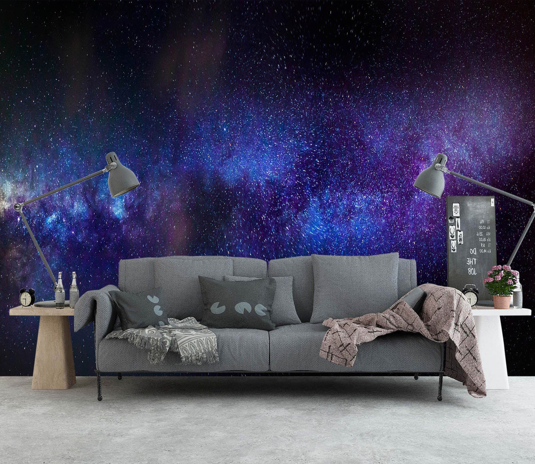 3D Blue Galaxy 1139 Wall Murals