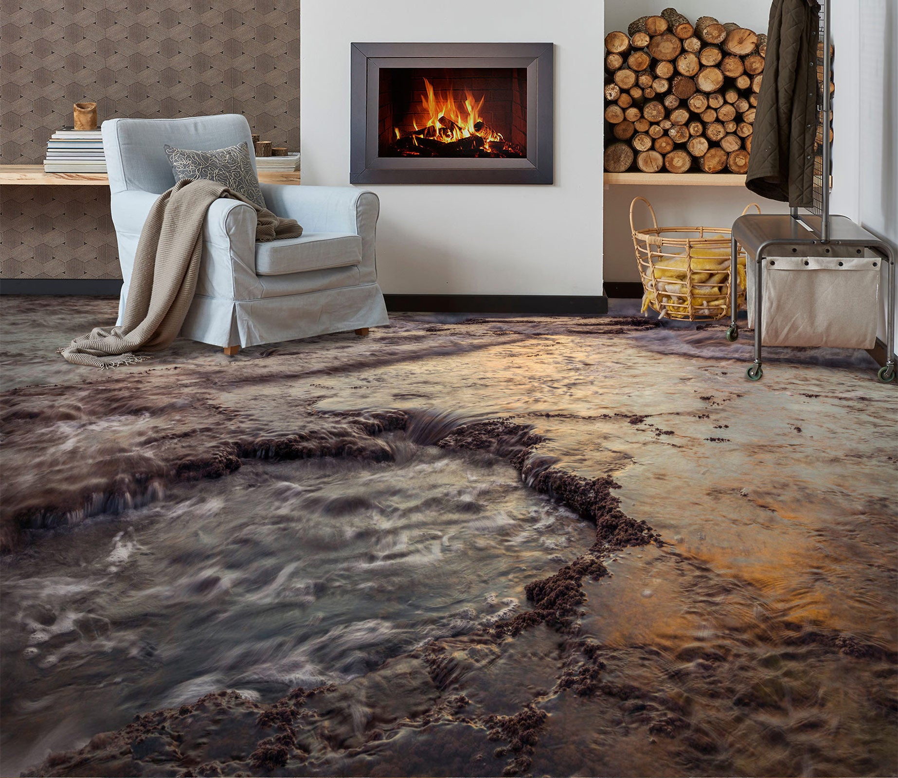 3D Puddle 9849 Assaf Frank Floor Mural  Wallpaper Murals Self-Adhesive Removable Print Epoxy