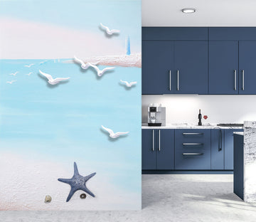 3D Starfish Beach 1829 Wall Murals
