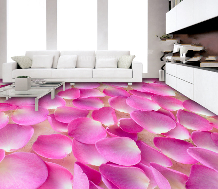 3D Pink Petals 455 Floor Mural  Wallpaper Murals Rug & Mat Print Epoxy waterproof bath floor