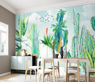 3D Cactus Flower WC1523 Wall Murals