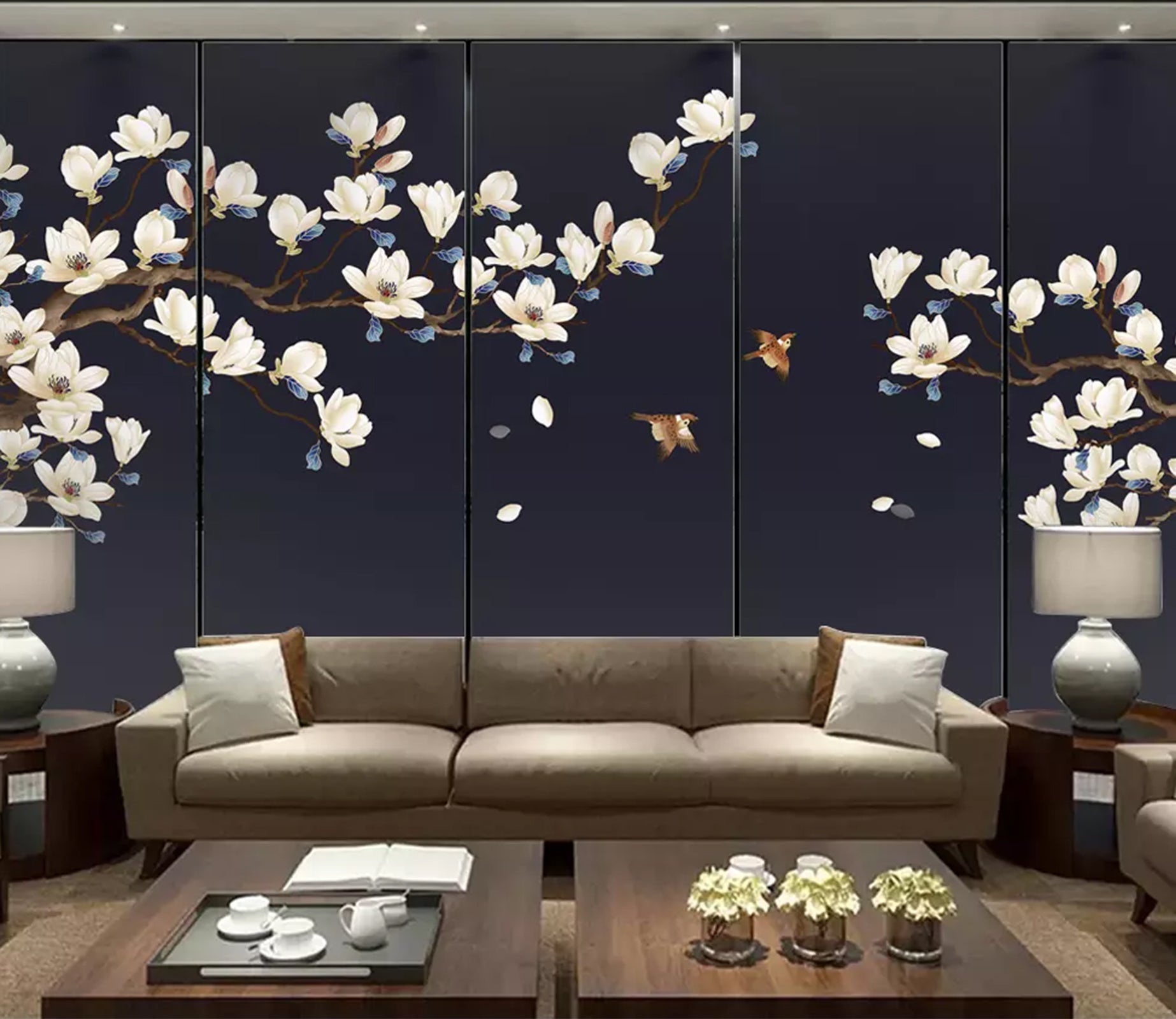 3D Flower Bird WC93 Wall Murals Wallpaper AJ Wallpaper 2 