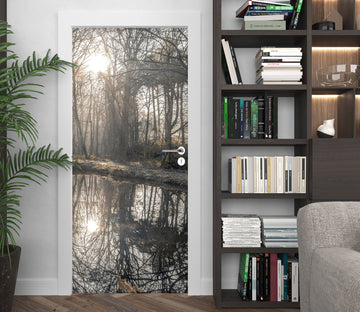 3D Sunlight Creek Tree Shadow 106136 Assaf Frank Door Mural