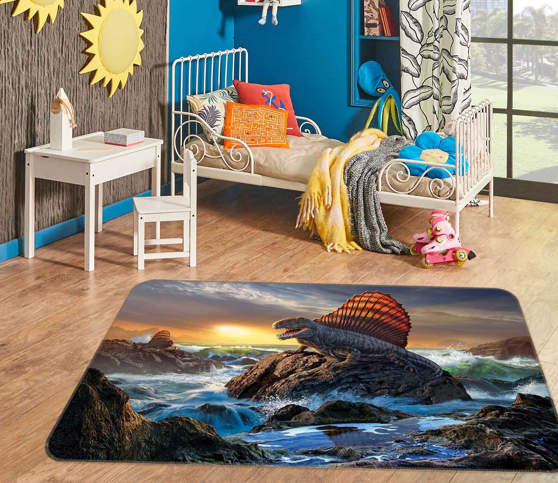 3D Millennium Turtle 1054 Jerry LoFaro Rug Non Slip Rug Mat