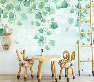 3D Little Green Leaves 1147 Wall Murals