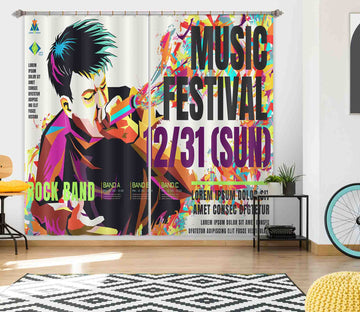 3D Singing Boy 782 Curtains Drapes